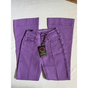 Cowgirl Tuff Purple Flare Jeans Womens 24x33 Bootcut Western Rodeo NWT